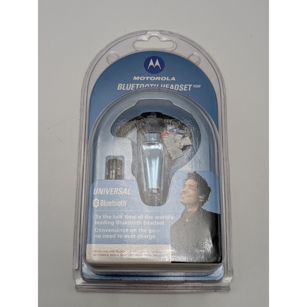 Motorola H300 Bluetooth Headset Factory Sealed AAA Battery Operated Wireless